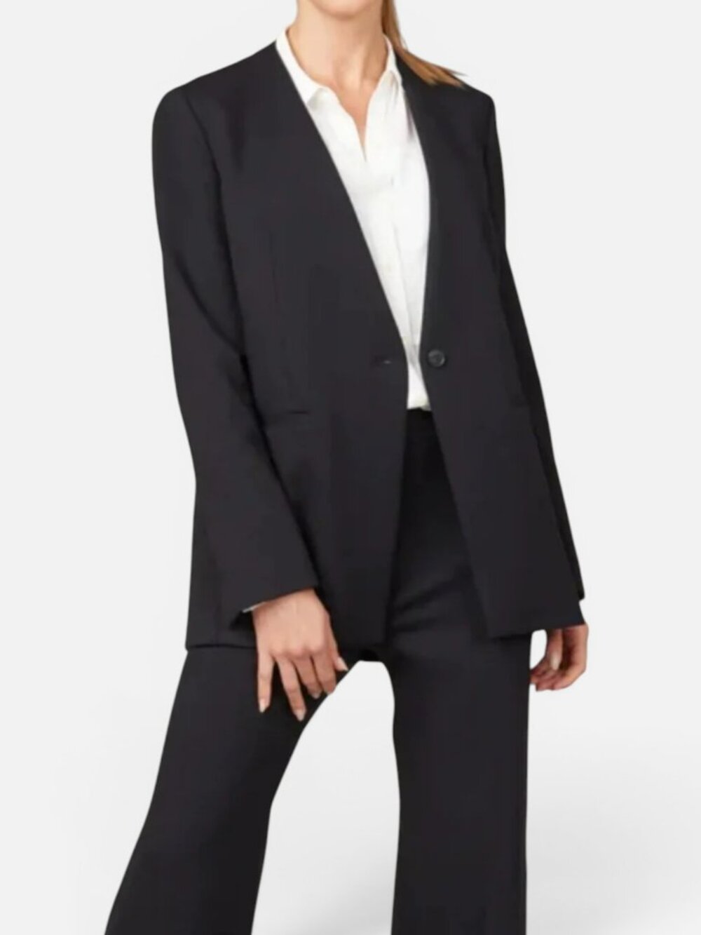 NWT Spanx Perfect Collarless Blazer Black 2X Stretch Ponte Jacket